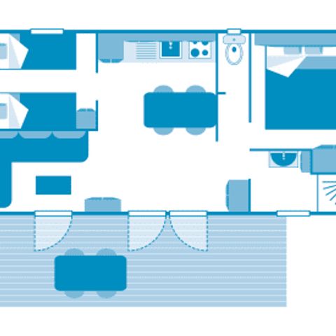 MOBILHOME 4 personas - Cottage 4p 2ch aire acondicionado ****