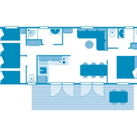 CASA MOBILE 6 persone - Cottage 6p 3ch 2SdB aria condizionata ****