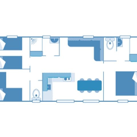 MOBILHOME 6 personnes - Z Cottage Playa del Sol 6p 3ch 2sdb ****