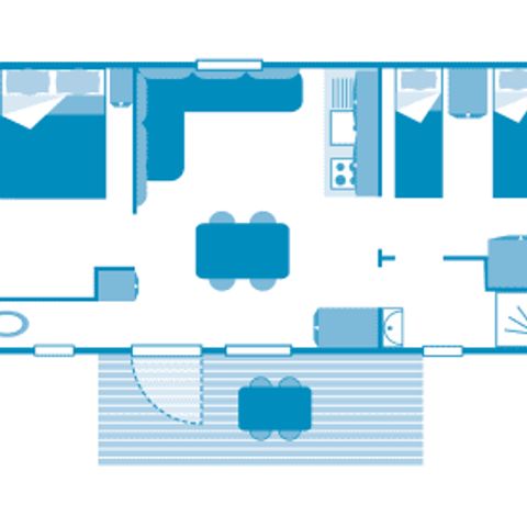 MOBILHOME 5 personas - Cottage 4/5p 2ch aircon ** (en francés)