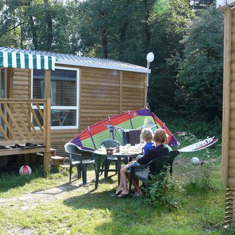 MOBILE HOME 6 people - Riviera Comfort Mobile Home 32m² – 3 bedrooms + 15m² semi-covered terrace + TV – sleeps 5/6