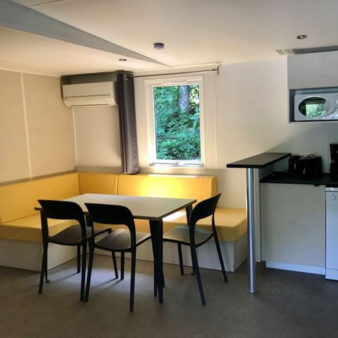 MOBILHOME 6 personnes - Mobile Home Premium 38.60m² -3 chambres - 2 SDB + 2WC + terrasse semi-couverte + Clim +LV 1/6 pers