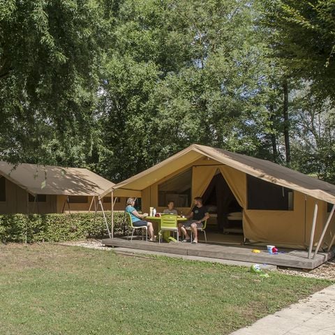 Tente en toile et en bois 6 personnes - Tente Safari samedi (sans sanitaires)