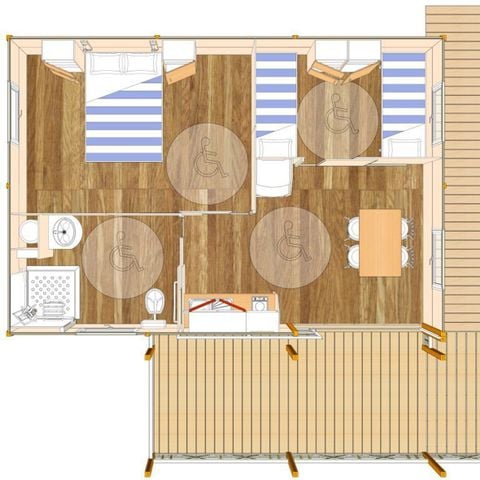 Mobilheim 5 Personen - Cottage Samoa Samstag