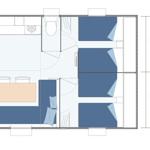 CASA MOBILE 6 persone - Casa mobile Bali con aria condizionata domenica