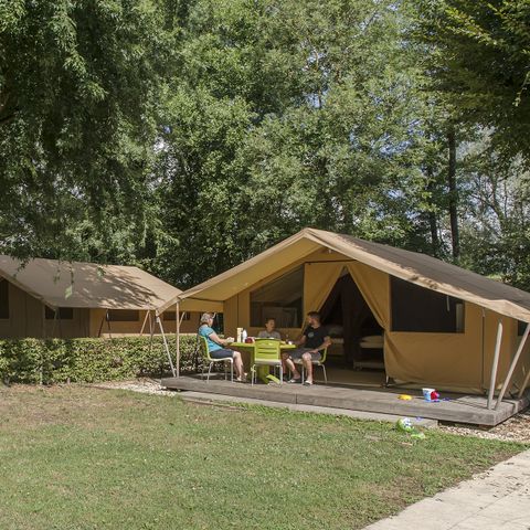 TENDA IN TELA E LEGNO 6 persone - Tenda Safari domenicale (senza servizi igienici)