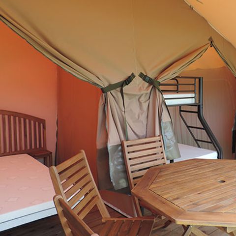 TENDA IN TELA E LEGNO 5 persone - Tenda familiare Safari (senza servizi igienici)