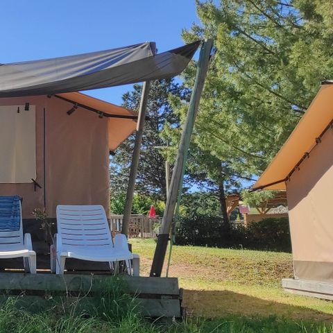 Tente en toile et en bois 5 personnes - Tente Safari Family eco 5 pers