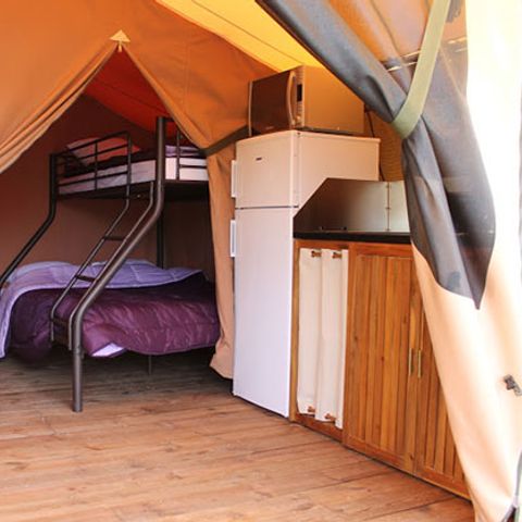 CANVAS AND WOOD TENT 5 people - Safari Family tent (without sanitary facilities)