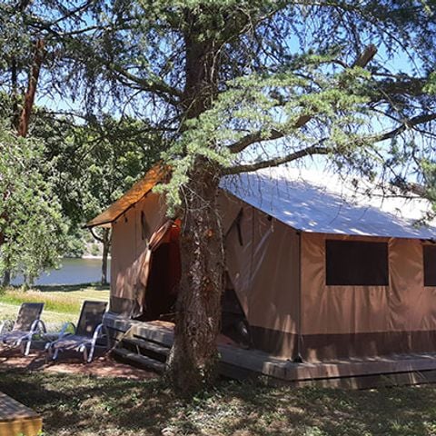 Tente en toile et en bois 5 personnes - Tente Safari Family eco 5 pers
