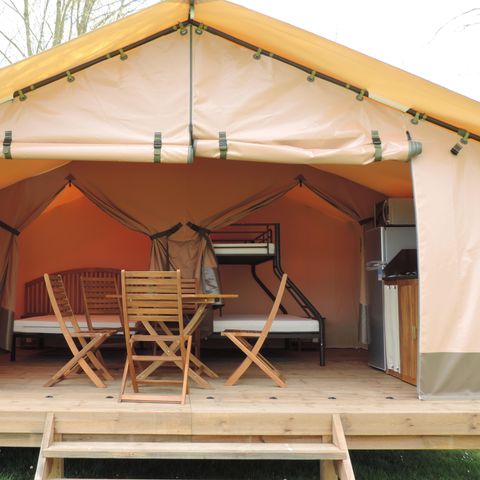 TENDA IN TELA E LEGNO 5 persone - Tenda familiare Safari (senza servizi igienici)