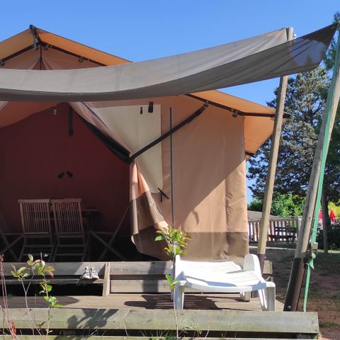Tente en toile et en bois 5 personnes - Tente Safari Family eco 5 pers