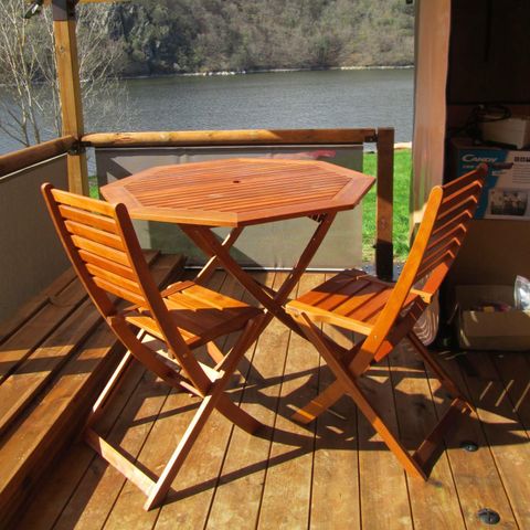 Tente en toile et en bois 5 personnes - Tente Safari Lodge vue lac 5 pers