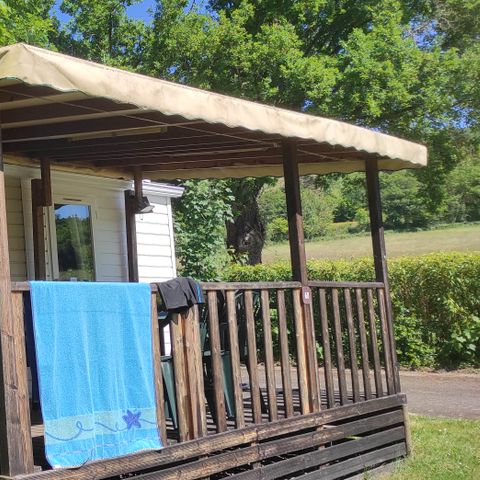 Stacaravan 5 personen - Stacaravan 25m² 2 kamers met televisie en airconditioning 5 pers