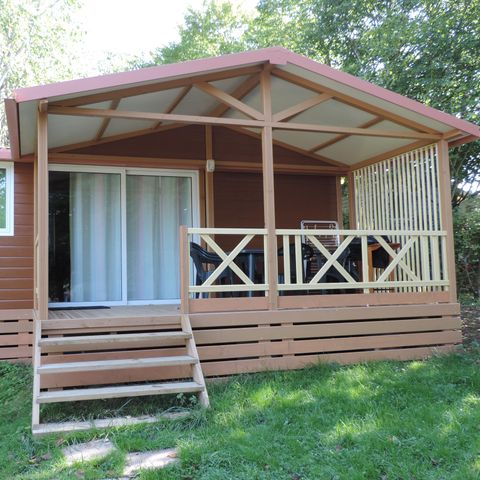 Chalet 6 personen - Chalet 32 m² / 3 Zimmer - Überdachte Terrasse 12 m² TV 6 pers.