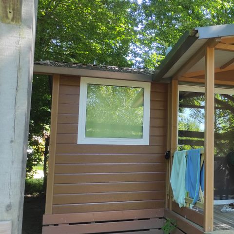 Chalet 6 personen - Chalet mit Klimaanlage / 32m2 / 3 Zimmer / TV / Überdachte Terrasse 12 m²