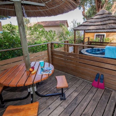 CASA MOBILE 4 persone - Casa mobile Provence Sérénité 25 m² - Jacuzzi privata - 3 locali - 2 camere da letto - Aria condizionata