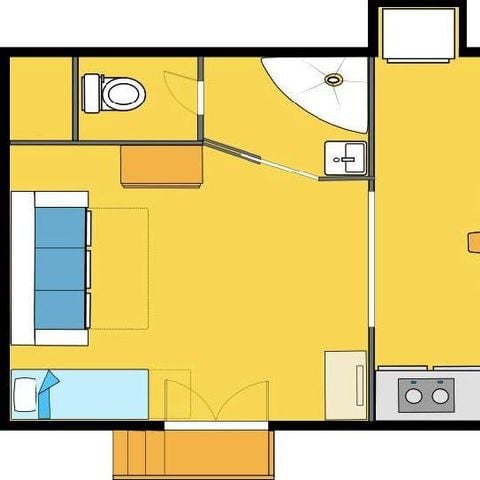 ESTUDIO 2 personas - Estudio Genêt 22 m² - 1 habitación - Aire acondicionado
