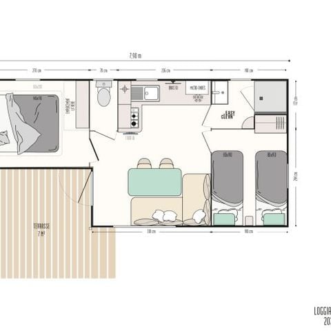 Mobile home 4 persons - Creole 32m² (32m²)