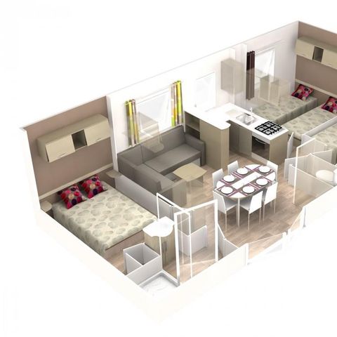 MOBILHOME 6 personas - 3 habitaciones