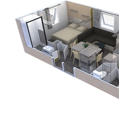 Mobilheim 8 Personen - l'Evolution 33 3 Schlafzimmer