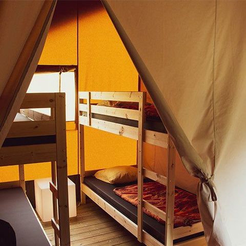 TENTE TOILE ET BOIS 6 personnes - Tente safari de luxe