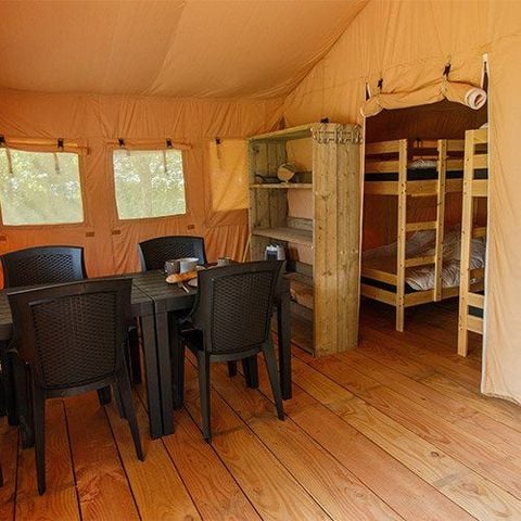 Canvas and wooden tent 6 persons - Luxury safari tent