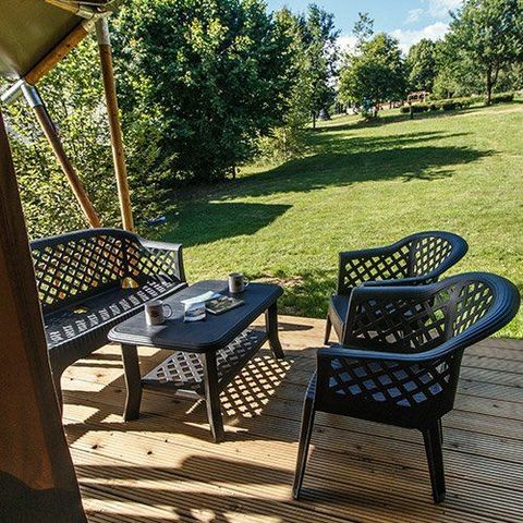 Canvas and wooden tent 6 persons - Luxury safari tent