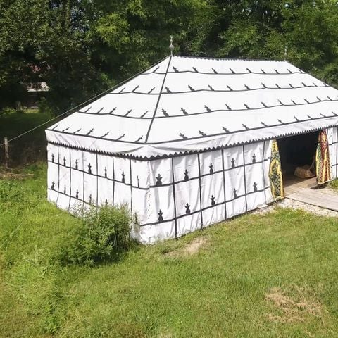 Tente en toile et en bois 2 personnes - Tente Caïdale