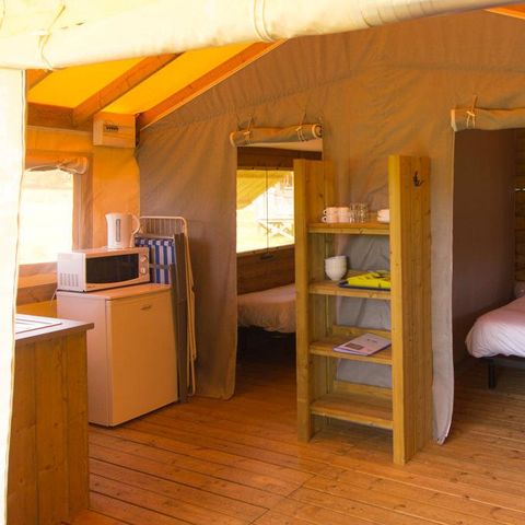 Tente en toile et en bois 2 personnes - Tente Safari