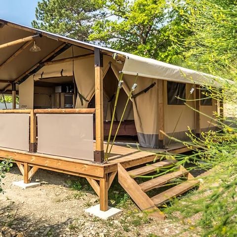 LODGE 5 personnes - Lodge Kenya - 34 m² - esprit bois & toile