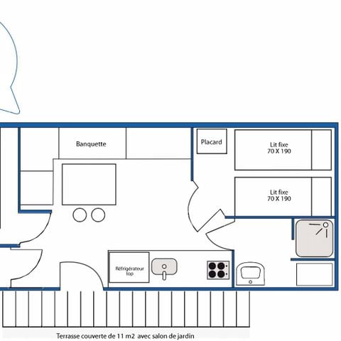 MOBILHOME 4 personnes - STANDARD - 2 chambres