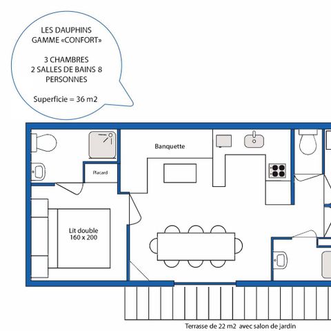 Mobile home 8 persons - Mobile home rental CONFORT - 3 bedrooms
