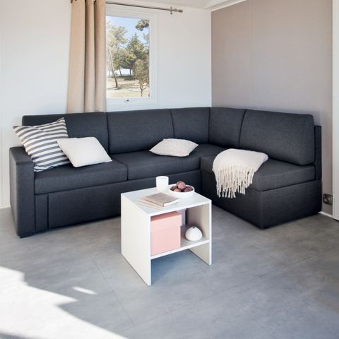 MOBILHOME 6 personas - VIP 3 habitaciones 38m² - Pack-Vip incluido (sabanas,tv,wifi...)