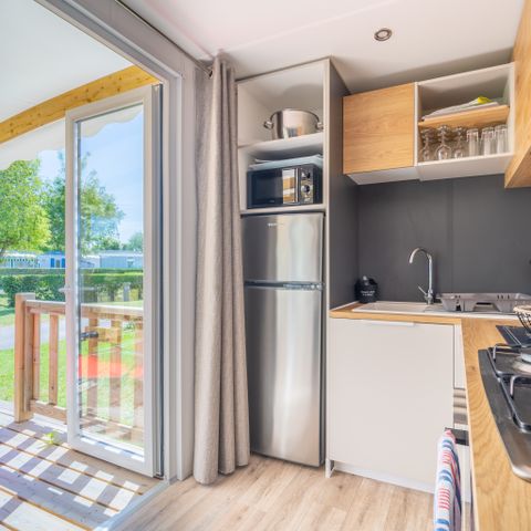 Stacaravan 6 personen - VIP 3 kamers 38m² - Pack-Vip inbegrepen (linnen, tv, wifi...)