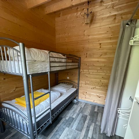 Chalet 7 personen - Chalet met 3 slaapkamers voor 7 personen: 1 bed van 160x200; 1 bed van 140x190 en 3 bedden van 90x190