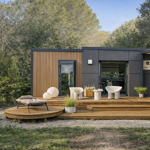 Stacaravan 4 personen - Mobil-home Ùtila (Gamme Exclusive) - zaterdag/zaterdag --------------------------------------------------------------------------------------------------------------------------------Zaterdag