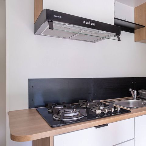 BUNGALOW 6 personnes - Mobil-home | Comfort | 2 Ch. | 4/6 Pers. | Terrasse surélevée | Clim. | TV