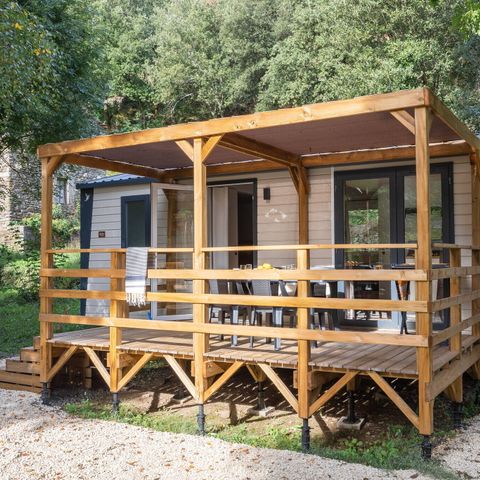 Mobilheim 6 personen - Mobilheim | Comfort | 2 Zi. | 4/6 Pers. | Erhöhte Terrasse | Klimaanlage | TV