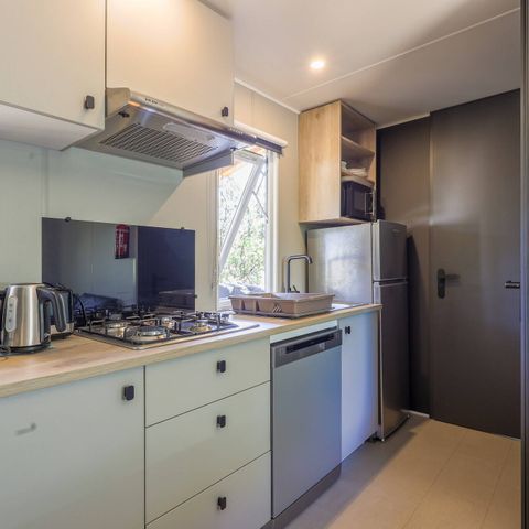 MOBILHOME 4 personnes - Premium | 2 Chambres | 4 Couchages | Terrasse Lounge | 1 Salle de bain | Climatisation