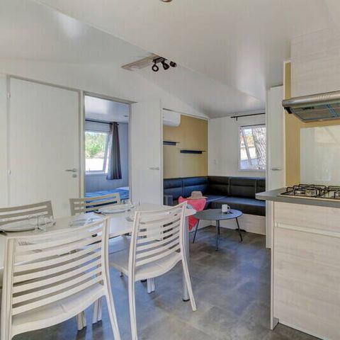 Mobilheim 5 Personen - Mobilheim | Comfort | 3 Schlafz. | 5 Pers. | Terrasse Lounge | Clim.