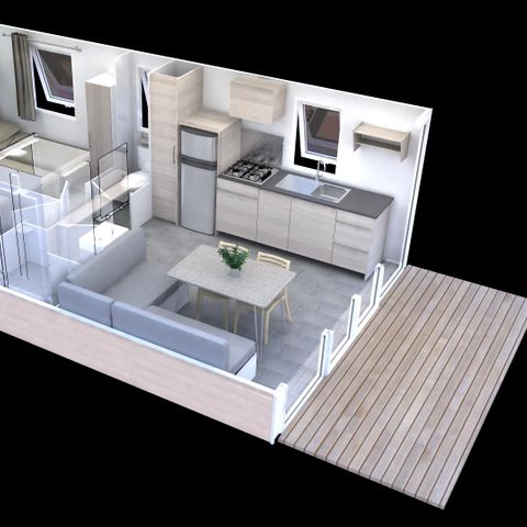 CASA MOBILE 6 persone - CASITA LIMON - 26m²- 2 camere da letto