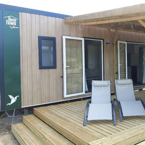 Mobile home 4 persons - Homeflower Premium 29 m² 2 bedrooms + terrace 17m² + TV + LV + Clim + plancha 4 pers