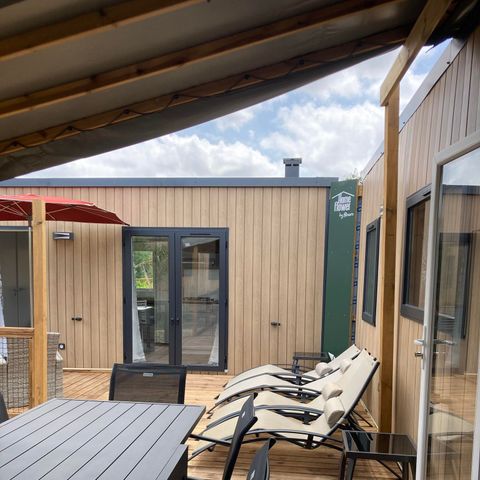 Mobile home 10 persons - Mobil-home Tribu Premium 5 bedrooms + terrace 44m² + TV + LV + air conditioning + plancha + 2 bathrooms 10 pers
