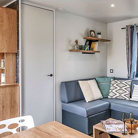 Mobile home 6 persons - Mobile-home Premium 38 m² 3 bedrooms + terrace 21m² + TV + LV + air conditioning + plancha + 2 bathrooms 6 pers
