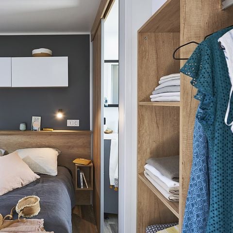 MOBILE HOME 6 people - Mobile-home Premium 38 m² 3 bedrooms + terrace 21m² + TV + LV + air conditioning + plancha + 2 bathrooms 6 pers