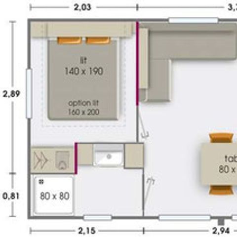MOBILHOME 6 personnes - 3 chambres climatisé