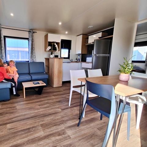Stacaravan 4 personen - 32 m² - 2 slaapkamers - Uitzicht op de vijver - Met airco