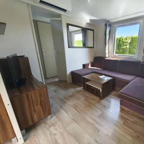 Stacaravan 6 personen - 37 m² - 3 slaapkamers - 2 badkamers - Met airconditioning