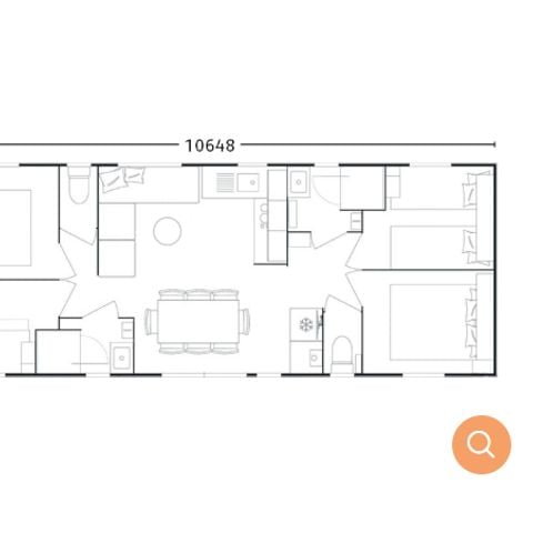 Stacaravan 8 personen - 40 m² - 4 slaapkamers - Comtois